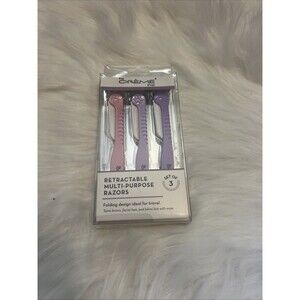 The Creme Shop Retractable Multi-Purpose Razors NEW NIB Set of 3 Foldable Design